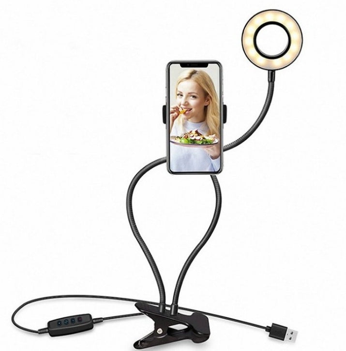 Image of LED Selfie Ring Light for Live Adjustable Makeup Light-8cm Stand