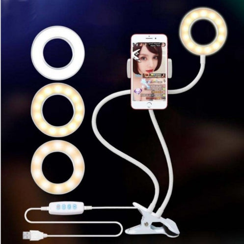 Image of LED Selfie Ring Light for Live Adjustable Makeup Light-8cm Stand