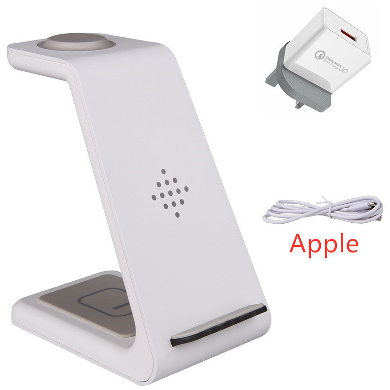 Image of 3 In 1 Fast Charging Station Wireless Charger Stand Wireless Quick Charge Dock For Phone Holder