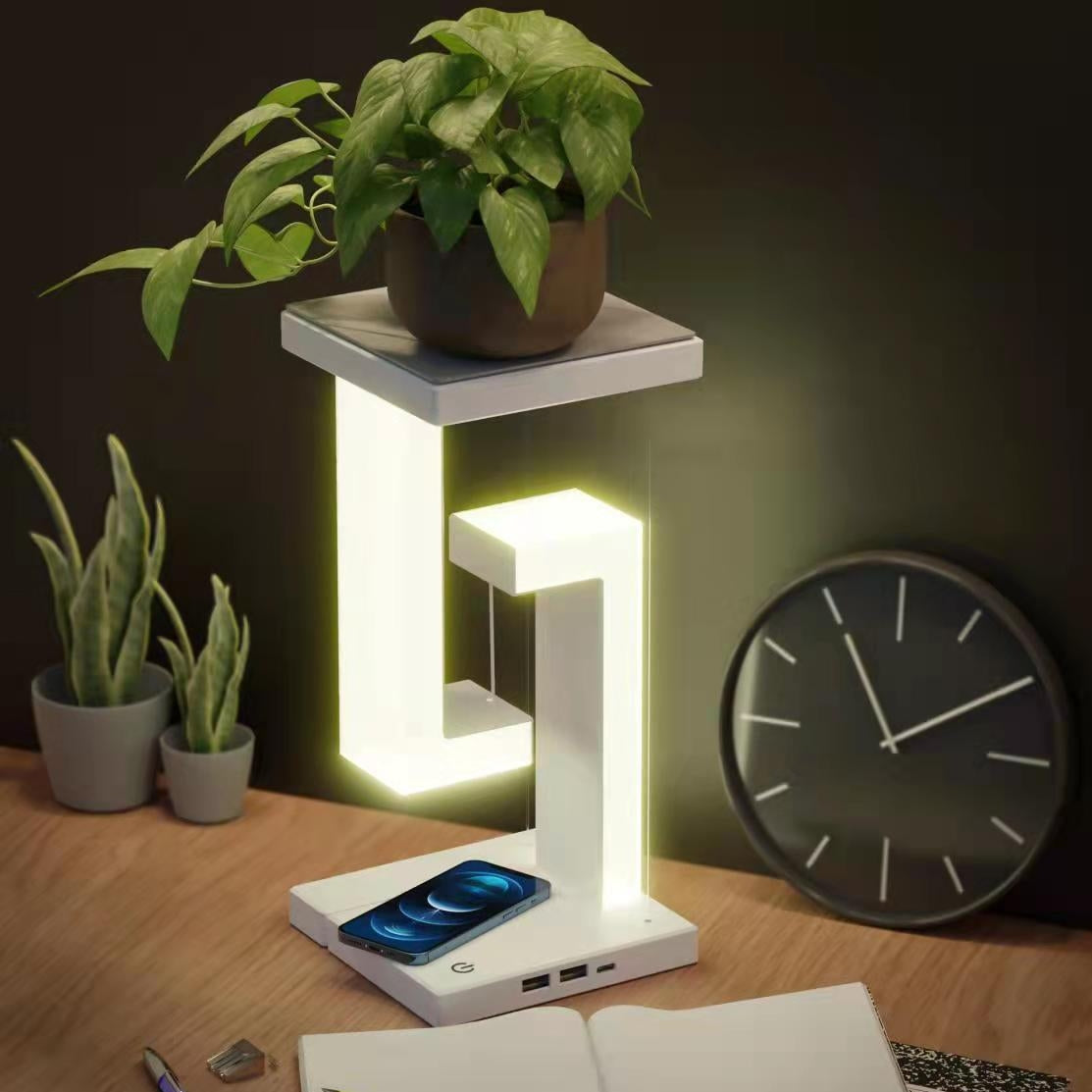 Image of Creative Smartphone Wireless Charging Suspension Table Lamp Balance Lamp Floating For Home Bedroom