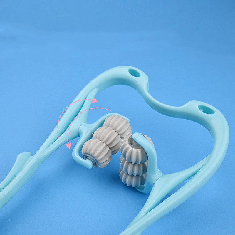 Image of Multifunctional Manual Six-wheel Neck Massager Massage Relieve Roller Massage Tool