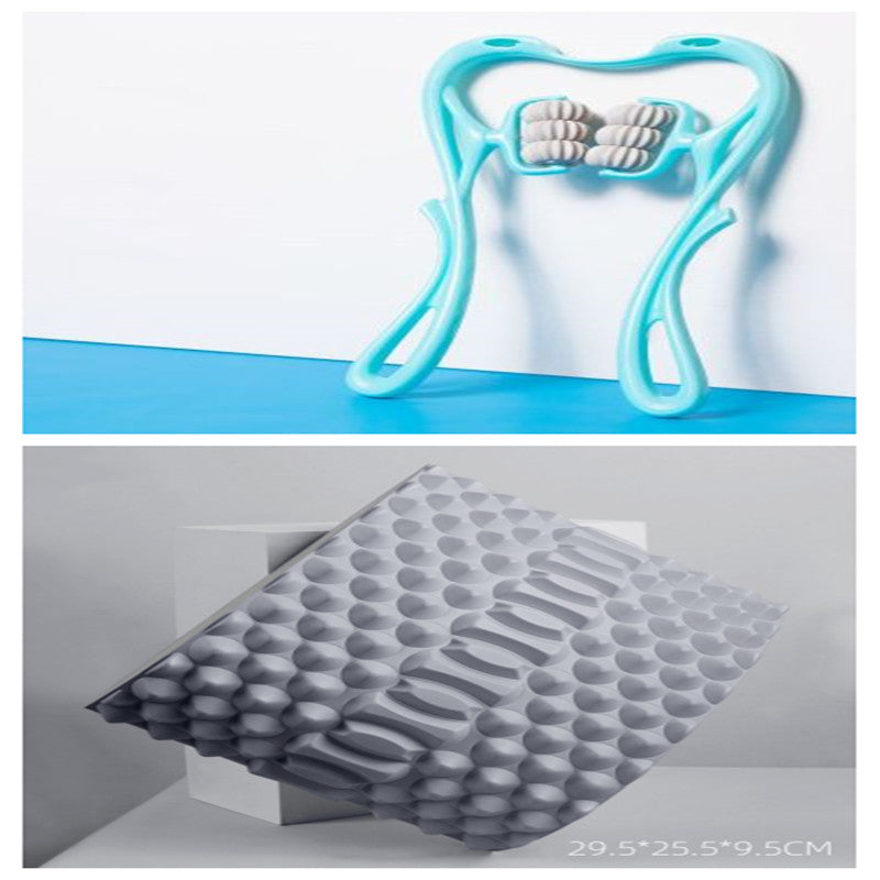 Image of Multifunctional Manual Six-wheel Neck Massager Massage Relieve Roller Massage Tool