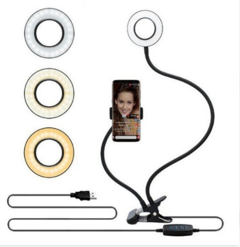 Image of LED Selfie Ring Light for Live Adjustable Makeup Light-8cm Stand
