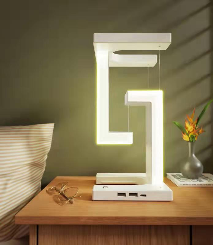 Image of Creative Smartphone Wireless Charging Suspension Table Lamp Balance Lamp Floating For Home Bedroom