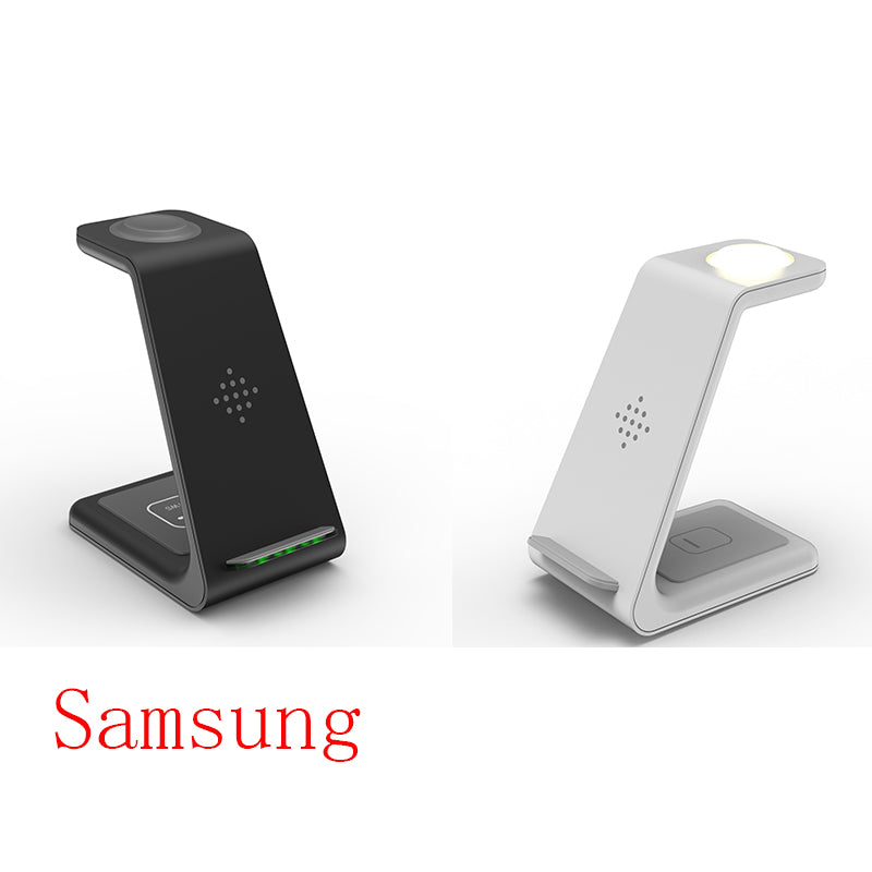 Image of 3 In 1 Fast Charging Station Wireless Charger Stand Wireless Quick Charge Dock For Phone Holder