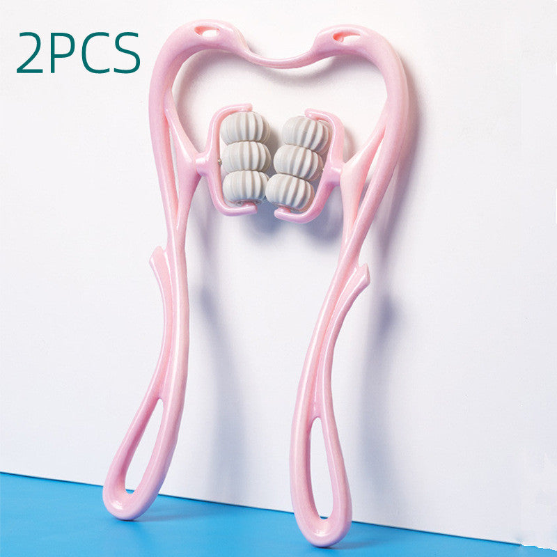 Image of Multifunctional Manual Six-wheel Neck Massager Massage Relieve Roller Massage Tool