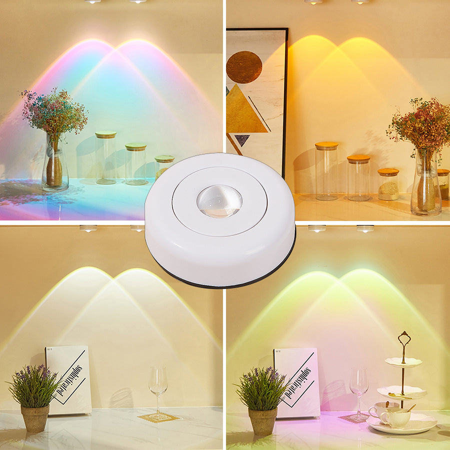 Image of Led Lights Wireless Closet Kitchen Lights Under Furniture Battery Powered Sunset Nightlight Wall Lamp Bedroom Decoration Cabinet