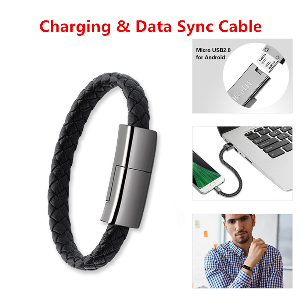 Image of New Bracelet Charger USB Charging Cable Data Charging Cord For IPhone14 13 Max USB C Cable For Phone Micro Cable
