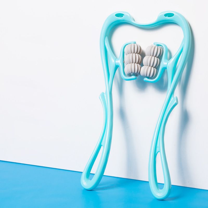 Image of Multifunctional Manual Six-wheel Neck Massager Massage Relieve Roller Massage Tool